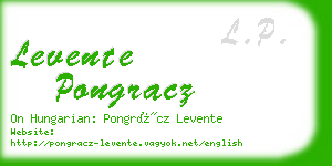 levente pongracz business card